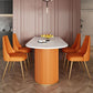 Minimalist White Irregular Dining Table Sintered Stone Standard Dining Table for Kitchen Clearhalo ' dining_table' 'Dining Tables & Seating' 'Dining Tables' 'furn' 'furn_dining_table' 'Furniture' 'furniture_dining_table' 'Kitchen & Dining Furniture' 'kitchen&dining_furn' 'kitchen' 'kitchen_dining_table' 4640444