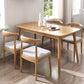 Modern Rubber Wood Table for Restaurant Rectangle Dining Table with 4 Legs Natural 51.2"L x 31.5"W x 29.5"H Without Chairs Clearhalo ' dining_table' 'Dining Tables & Seating' 'Dining Tables' 'furn' 'furn_dining_table' 'Furniture' 'furniture_dining_table' 'Kitchen & Dining Furniture' 'kitchen&dining_furn' 'kitchen' 'kitchen_dining_table' 4640479