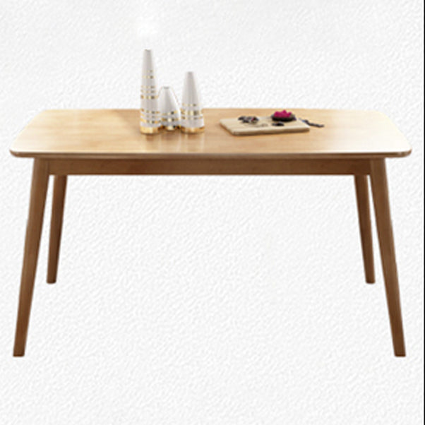 Modern Rubber Wood Table for Restaurant Rectangle Dining Table with 4 Legs Clearhalo ' dining_table' 'Dining Tables & Seating' 'Dining Tables' 'furn' 'furn_dining_table' 'Furniture' 'furniture_dining_table' 'Kitchen & Dining Furniture' 'kitchen&dining_furn' 'kitchen' 'kitchen_dining_table' 4640482