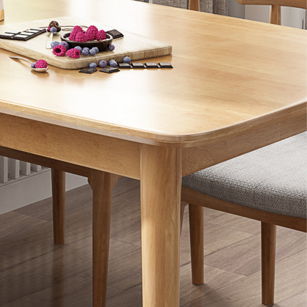 Modern Rubber Wood Table for Restaurant Rectangle Dining Table with 4 Legs Clearhalo ' dining_table' 'Dining Tables & Seating' 'Dining Tables' 'furn' 'furn_dining_table' 'Furniture' 'furniture_dining_table' 'Kitchen & Dining Furniture' 'kitchen&dining_furn' 'kitchen' 'kitchen_dining_table' 4640483