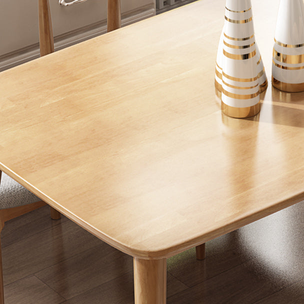 Modern Rubber Wood Table for Restaurant Rectangle Dining Table with 4 Legs Clearhalo ' dining_table' 'Dining Tables & Seating' 'Dining Tables' 'furn' 'furn_dining_table' 'Furniture' 'furniture_dining_table' 'Kitchen & Dining Furniture' 'kitchen&dining_furn' 'kitchen' 'kitchen_dining_table' 4640485