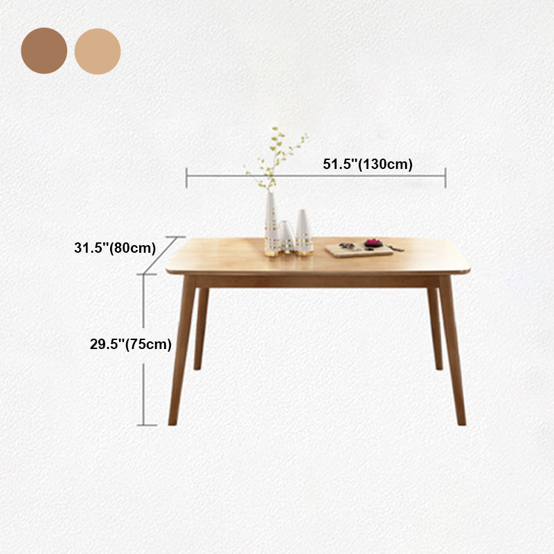 Modern Rubber Wood Table for Restaurant Rectangle Dining Table with 4 Legs Clearhalo ' dining_table' 'Dining Tables & Seating' 'Dining Tables' 'furn' 'furn_dining_table' 'Furniture' 'furniture_dining_table' 'Kitchen & Dining Furniture' 'kitchen&dining_furn' 'kitchen' 'kitchen_dining_table' 4640490