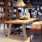 Solid Wood Dining Table Modern Rectangular Table with Pine Wood Sled Base Clearhalo ' dining_table' 'Dining Tables & Seating' 'Dining Tables' 'furn' 'furn_dining_table' 'Furniture' 'furniture_dining_table' 'Kitchen & Dining Furniture' 'kitchen&dining_furn' 'kitchen' 'kitchen_dining_table' 4640534