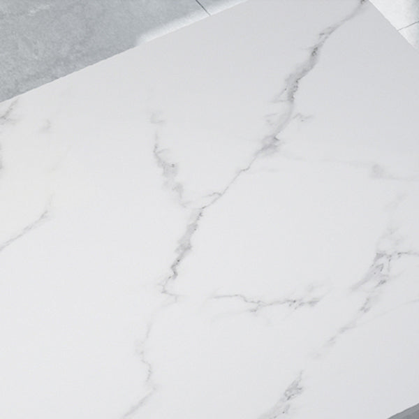 4-foot Stone Table Glam Rectangle Matte Finish Dining Table for Restaurant Clearhalo ' dining_table' 'Dining Tables & Seating' 'Dining Tables' 'Furniture' 'furniture_dining_table' 'Kitchen & Dining Furniture' 'kitchen&dining_furn' 'kitchen' 'kitchen_dining_table' 4640548