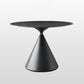 Modern Stone Round Table Matte Finish Pedestal Dining Table for Kitchen Black Without Chairs Clearhalo ' dining_table' 'Dining Tables & Seating' 'Dining Tables' 'furn' 'furn_dining_table' 'Furniture' 'furniture_dining_table' 'Kitchen & Dining Furniture' 'kitchen&dining_furn' 'kitchen' 'kitchen_dining_table' 4640581