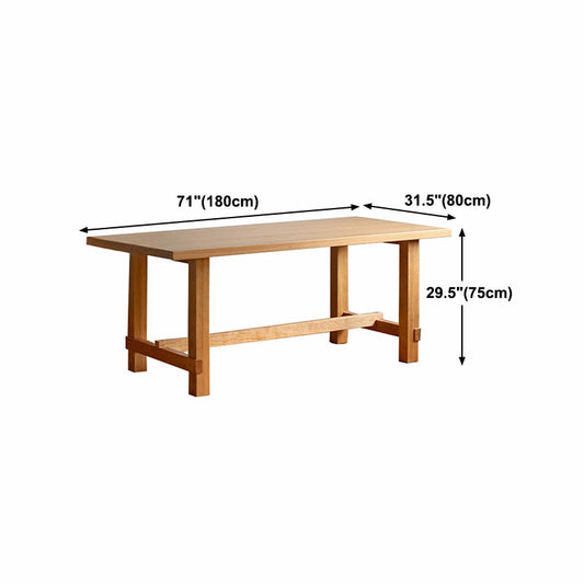 Contemporary Wood Dining Table Rectangle Dining Table with 4 Legs Clearhalo ' dining_table' 'Dining Tables & Seating' 'Dining Tables' 'furn' 'furn_dining_table' 'Furniture' 'furniture_dining_table' 'Kitchen & Dining Furniture' 'kitchen&dining_furn' 'kitchen' 'kitchen_dining_table' 4640609