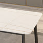 Modern Matte Finish Faux Marble Table Rectangle 4 Legs Dining Table Clearhalo ' dining_table' 'Dining Tables & Seating' 'Dining Tables' 'furn' 'furn_dining_table' 'Furniture' 'furniture_dining_table' 'Kitchen & Dining Furniture' 'kitchen&dining_furn' 'kitchen' 'kitchen_dining_table' 4640624