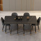 Modern Matte Finish Faux Marble Table Rectangle 4 Legs Dining Table Clearhalo ' dining_table' 'Dining Tables & Seating' 'Dining Tables' 'furn' 'furn_dining_table' 'Furniture' 'furniture_dining_table' 'Kitchen & Dining Furniture' 'kitchen&dining_furn' 'kitchen' 'kitchen_dining_table' 4640627