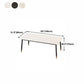Modern Matte Finish Faux Marble Table Rectangle 4 Legs Dining Table Clearhalo ' dining_table' 'Dining Tables & Seating' 'Dining Tables' 'furn' 'furn_dining_table' 'Furniture' 'furniture_dining_table' 'Kitchen & Dining Furniture' 'kitchen&dining_furn' 'kitchen' 'kitchen_dining_table' 4640630