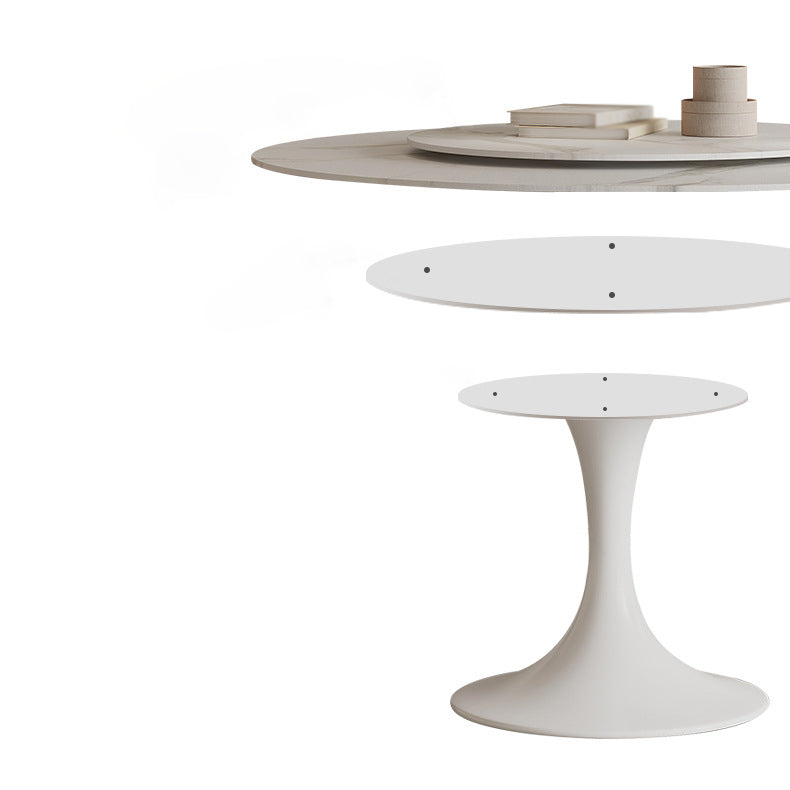 Modern Matte Finish Stone Table Round Tulip Dining Table for Home Clearhalo ' dining_table' 'Dining Tables & Seating' 'Dining Tables' 'furn' 'furn_dining_table' 'Furniture' 'furniture_dining_table' 'Kitchen & Dining Furniture' 'kitchen&dining_furn' 'kitchen' 'kitchen_dining_table' 4640637