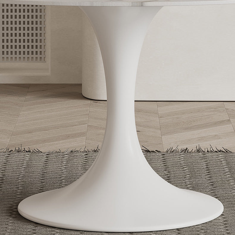 Modern Matte Finish Stone Table Round Tulip Dining Table for Home Clearhalo ' dining_table' 'Dining Tables & Seating' 'Dining Tables' 'furn' 'furn_dining_table' 'Furniture' 'furniture_dining_table' 'Kitchen & Dining Furniture' 'kitchen&dining_furn' 'kitchen' 'kitchen_dining_table' 4640638