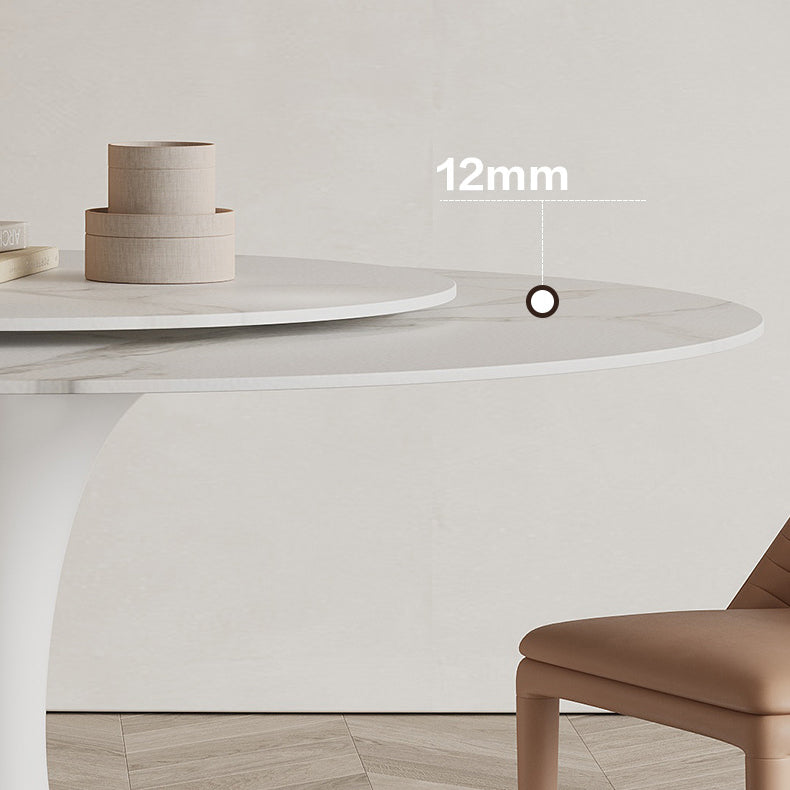 Modern Matte Finish Stone Table Round Tulip Dining Table for Home Clearhalo ' dining_table' 'Dining Tables & Seating' 'Dining Tables' 'furn' 'furn_dining_table' 'Furniture' 'furniture_dining_table' 'Kitchen & Dining Furniture' 'kitchen&dining_furn' 'kitchen' 'kitchen_dining_table' 4640640