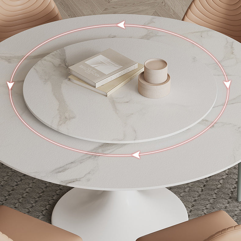 Modern Matte Finish Stone Table Round Tulip Dining Table for Home Clearhalo ' dining_table' 'Dining Tables & Seating' 'Dining Tables' 'furn' 'furn_dining_table' 'Furniture' 'furniture_dining_table' 'Kitchen & Dining Furniture' 'kitchen&dining_furn' 'kitchen' 'kitchen_dining_table' 4640643