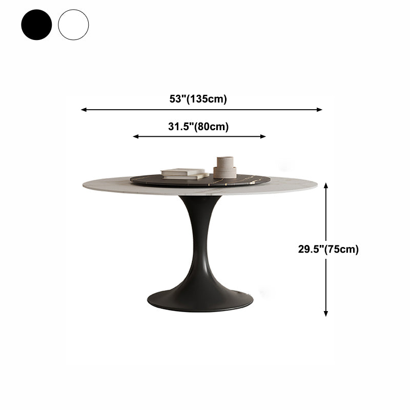 Modern Matte Finish Stone Table Round Tulip Dining Table for Home Clearhalo ' dining_table' 'Dining Tables & Seating' 'Dining Tables' 'furn' 'furn_dining_table' 'Furniture' 'furniture_dining_table' 'Kitchen & Dining Furniture' 'kitchen&dining_furn' 'kitchen' 'kitchen_dining_table' 4640647