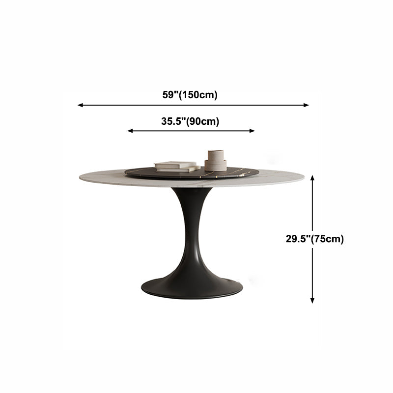 Modern Matte Finish Stone Table Round Tulip Dining Table for Home Clearhalo ' dining_table' 'Dining Tables & Seating' 'Dining Tables' 'furn' 'furn_dining_table' 'Furniture' 'furniture_dining_table' 'Kitchen & Dining Furniture' 'kitchen&dining_furn' 'kitchen' 'kitchen_dining_table' 4640648