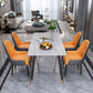 Modern Matte Finish Stone Dining Table Rectangle Dining Table Clearhalo ' dining_table' 'Dining Tables & Seating' 'Dining Tables' 'furn' 'furn_dining_table' 'Furniture' 'furniture_dining_table' 'Kitchen & Dining Furniture' 'kitchen&dining_furn' 'kitchen' 'kitchen_dining_table' 4640658