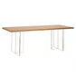 Modern Pine Wood Table Restaurant Dining Table with Acrylic Double Pedestal Base Clearhalo ' dining_table' 'Dining Tables & Seating' 'Dining Tables' 'furn' 'furn_dining_table' 'Furniture' 'furniture_dining_table' 'Kitchen & Dining Furniture' 'kitchen&dining_furn' 'kitchen' 'kitchen_dining_table' 4640670
