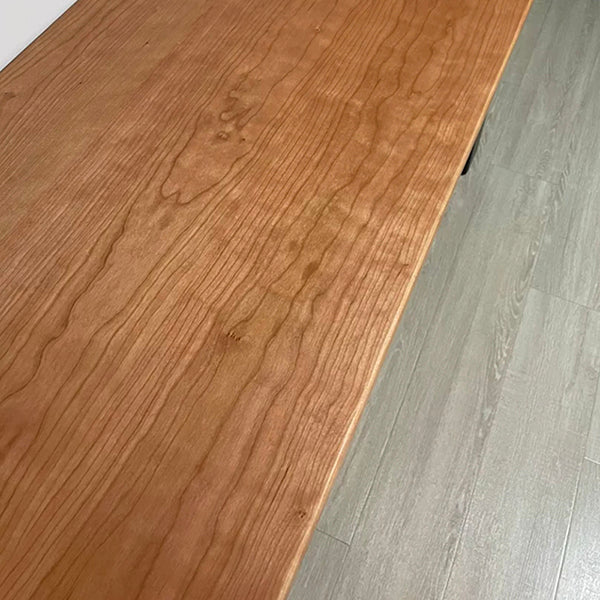 Modern Pine Wood Table Restaurant Dining Table with Acrylic Double Pedestal Base Clearhalo ' dining_table' 'Dining Tables & Seating' 'Dining Tables' 'furn' 'furn_dining_table' 'Furniture' 'furniture_dining_table' 'Kitchen & Dining Furniture' 'kitchen&dining_furn' 'kitchen' 'kitchen_dining_table' 4640672