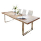 Modern Solid Wood Table for Restaurant Rectangle Dining Table with Double Pedestal Natural Without Chairs Clearhalo ' dining_table' 'Dining Tables & Seating' 'Dining Tables' 'furn' 'furn_dining_table' 'Furniture' 'furniture_dining_table' 'Kitchen & Dining Furniture' 'kitchen&dining_furn' 'kitchen' 'kitchen_dining_table' 4640686
