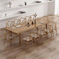Modern Solid Wood Table for Restaurant Rectangle Brown Dining Table with 4 Legs 118.1"L x 47.2"W x 29.5"H Without Chairs Clearhalo ' dining_table' 'Dining Tables & Seating' 'Dining Tables' 'furn' 'furn_dining_table' 'Furniture' 'furniture_dining_table' 'Kitchen & Dining Furniture' 'kitchen&dining_furn' 'kitchen' 'kitchen_dining_table' 4640753
