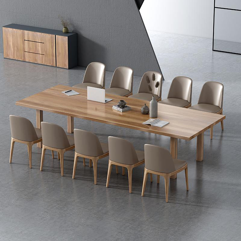 Modern Solid Wood Table for Restaurant Rectangle Brown Dining Table with 4 Legs Clearhalo ' dining_table' 'Dining Tables & Seating' 'Dining Tables' 'furn' 'furn_dining_table' 'Furniture' 'furniture_dining_table' 'Kitchen & Dining Furniture' 'kitchen&dining_furn' 'kitchen' 'kitchen_dining_table' 4640758