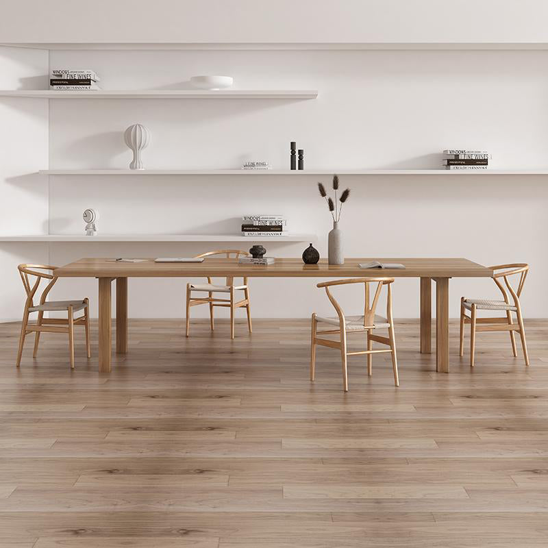 Modern Solid Wood Table for Restaurant Rectangle Brown Dining Table with 4 Legs Clearhalo ' dining_table' 'Dining Tables & Seating' 'Dining Tables' 'furn' 'furn_dining_table' 'Furniture' 'furniture_dining_table' 'Kitchen & Dining Furniture' 'kitchen&dining_furn' 'kitchen' 'kitchen_dining_table' 4640761