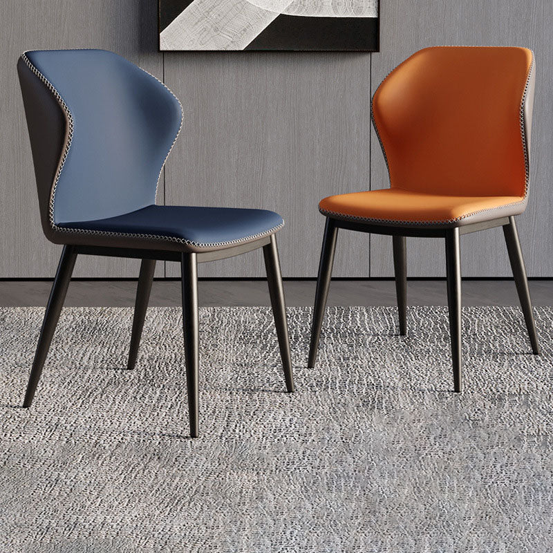 Modern Chairs Dining Armless Wingback Chair with Metal Legs for Kitchen Clearhalo ' kitchen&dining_furn' 'Dining Chairs' 'Dining Tables & Seating' 'dining_chair' 'furn' 'furn_dining_chair' 'Furniture' 'furniture_dining_chair' 'Kitchen & Dining Furniture' 'kitchen' 4640776