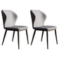 Modern Chairs Dining Armless Wingback Chair with Metal Legs for Kitchen Grey 2 Piece Set Clearhalo ' kitchen&dining_furn' 'Dining Chairs' 'Dining Tables & Seating' 'dining_chair' 'furn' 'furn_dining_chair' 'Furniture' 'furniture_dining_chair' 'Kitchen & Dining Furniture' 'kitchen' 4640778