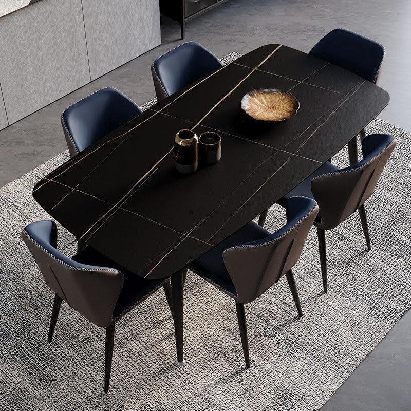 Modern Chairs Dining Armless Wingback Chair with Metal Legs for Kitchen Clearhalo ' kitchen&dining_furn' 'Dining Chairs' 'Dining Tables & Seating' 'dining_chair' 'furn' 'furn_dining_chair' 'Furniture' 'furniture_dining_chair' 'Kitchen & Dining Furniture' 'kitchen' 4640781