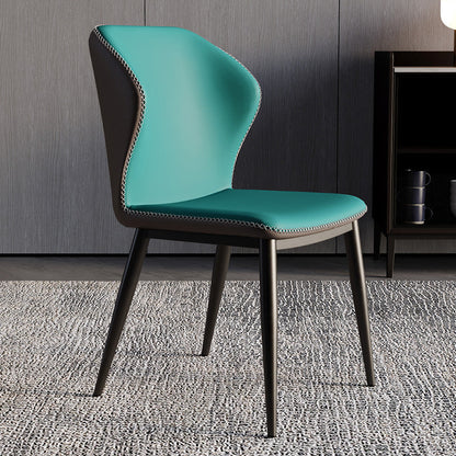 Modern Chairs Dining Armless Wingback Chair with Metal Legs for Kitchen Green 1 Piece Clearhalo ' kitchen&dining_furn' 'Dining Chairs' 'Dining Tables & Seating' 'dining_chair' 'furn' 'furn_dining_chair' 'Furniture' 'furniture_dining_chair' 'Kitchen & Dining Furniture' 'kitchen' 4640788