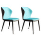 Modern Chairs Dining Armless Wingback Chair with Metal Legs for Kitchen Sky Blue 2 Piece Set Clearhalo ' kitchen&dining_furn' 'Dining Chairs' 'Dining Tables & Seating' 'dining_chair' 'furn' 'furn_dining_chair' 'Furniture' 'furniture_dining_chair' 'Kitchen & Dining Furniture' 'kitchen' 4640799