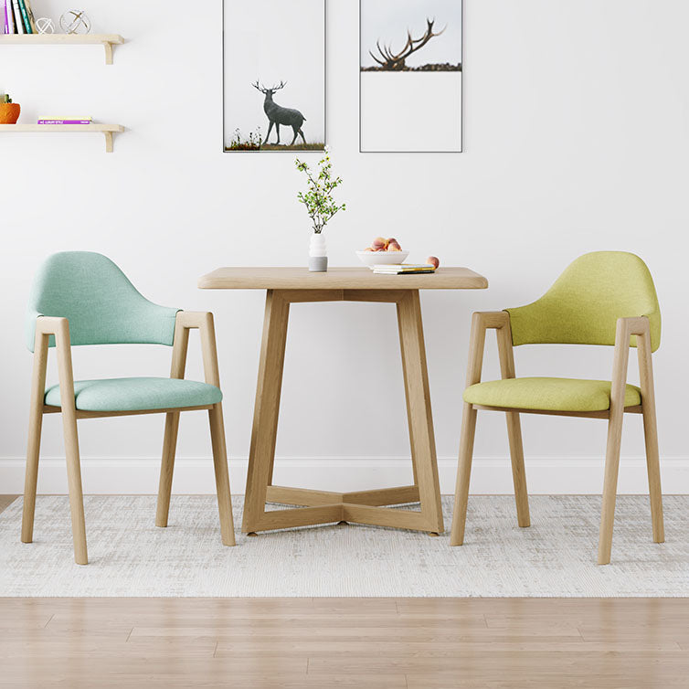 Modern Bedroom Open Back Arm Chair Fabric Matte Finish Dining Chair Clearhalo ' kitchen&dining_furn' 'Dining Chairs' 'Dining Tables & Seating' 'dining_chair' 'Furniture' 'furniture_dining_chair' 'Kitchen & Dining Furniture' 'kitchen' 4640804