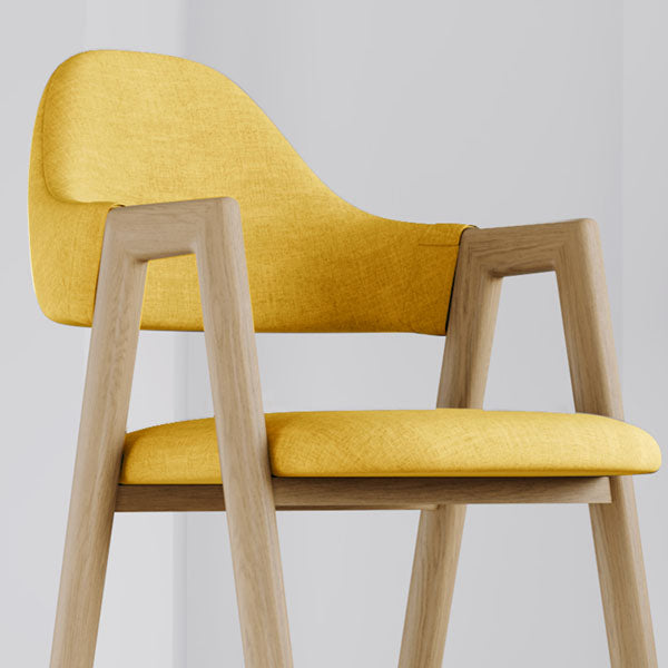 Modern Bedroom Open Back Arm Chair Fabric Matte Finish Dining Chair Clearhalo ' kitchen&dining_furn' 'Dining Chairs' 'Dining Tables & Seating' 'dining_chair' 'Furniture' 'furniture_dining_chair' 'Kitchen & Dining Furniture' 'kitchen' 4640812