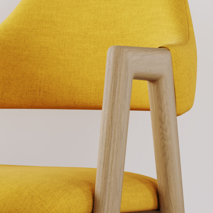 Modern Bedroom Open Back Arm Chair Fabric Matte Finish Dining Chair Clearhalo ' kitchen&dining_furn' 'Dining Chairs' 'Dining Tables & Seating' 'dining_chair' 'Furniture' 'furniture_dining_chair' 'Kitchen & Dining Furniture' 'kitchen' 4640814