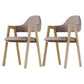 Modern Bedroom Open Back Arm Chair Fabric Matte Finish Dining Chair Coffee Set of 2 Clearhalo ' kitchen&dining_furn' 'Dining Chairs' 'Dining Tables & Seating' 'dining_chair' 'Furniture' 'furniture_dining_chair' 'Kitchen & Dining Furniture' 'kitchen' 4640817