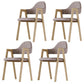 Modern Bedroom Open Back Arm Chair Fabric Matte Finish Dining Chair Coffee Set of 4 Clearhalo ' kitchen&dining_furn' 'Dining Chairs' 'Dining Tables & Seating' 'dining_chair' 'Furniture' 'furniture_dining_chair' 'Kitchen & Dining Furniture' 'kitchen' 4640819