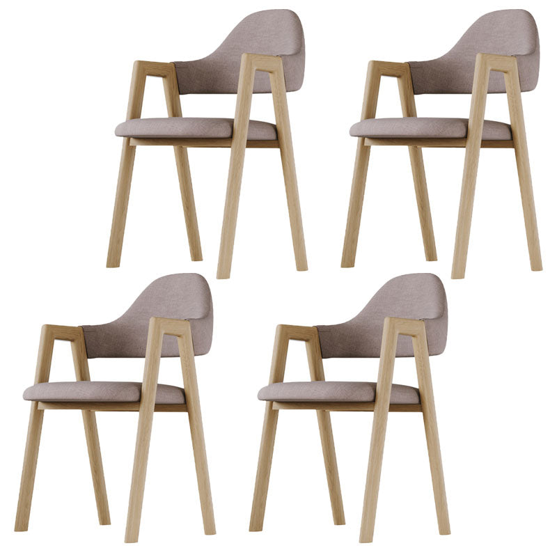 Modern Bedroom Open Back Arm Chair Fabric Matte Finish Dining Chair Coffee Set of 4 Clearhalo ' kitchen&dining_furn' 'Dining Chairs' 'Dining Tables & Seating' 'dining_chair' 'Furniture' 'furniture_dining_chair' 'Kitchen & Dining Furniture' 'kitchen' 4640819