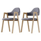Modern Bedroom Open Back Arm Chair Fabric Matte Finish Dining Chair Grey Set of 2 Clearhalo ' kitchen&dining_furn' 'Dining Chairs' 'Dining Tables & Seating' 'dining_chair' 'Furniture' 'furniture_dining_chair' 'Kitchen & Dining Furniture' 'kitchen' 4640822