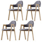 Modern Bedroom Open Back Arm Chair Fabric Matte Finish Dining Chair Grey Set of 4 Clearhalo ' kitchen&dining_furn' 'Dining Chairs' 'Dining Tables & Seating' 'dining_chair' 'Furniture' 'furniture_dining_chair' 'Kitchen & Dining Furniture' 'kitchen' 4640825