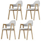 Modern Bedroom Open Back Arm Chair Fabric Matte Finish Dining Chair Khaki Set of 4 Clearhalo ' kitchen&dining_furn' 'Dining Chairs' 'Dining Tables & Seating' 'dining_chair' 'Furniture' 'furniture_dining_chair' 'Kitchen & Dining Furniture' 'kitchen' 4640831