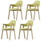 Modern Bedroom Open Back Arm Chair Fabric Matte Finish Dining Chair Green Set of 4 Clearhalo ' kitchen&dining_furn' 'Dining Chairs' 'Dining Tables & Seating' 'dining_chair' 'Furniture' 'furniture_dining_chair' 'Kitchen & Dining Furniture' 'kitchen' 4640834