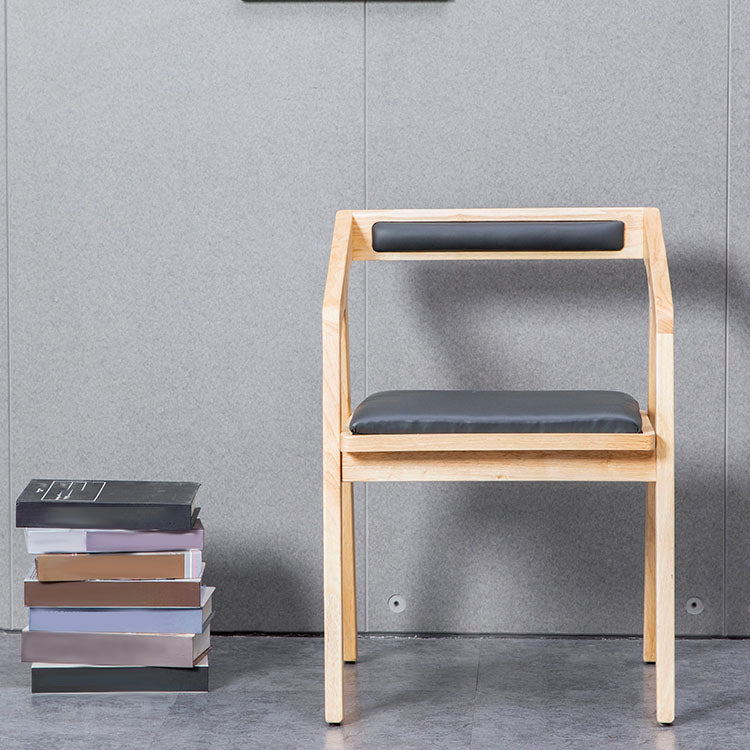 Modern Open Back Arm Chair Upholstered Matte Finish Dining Chair Clearhalo ' kitchen&dining_furn' 'Dining Chairs' 'Dining Tables & Seating' 'dining_chair' 'furn' 'furn_dining_chair' 'Furniture' 'furniture_dining_chair' 'Kitchen & Dining Furniture' 'kitchen' 4640842