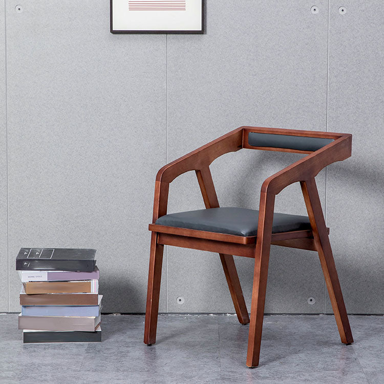 Modern Open Back Arm Chair Upholstered Matte Finish Dining Chair Clearhalo ' kitchen&dining_furn' 'Dining Chairs' 'Dining Tables & Seating' 'dining_chair' 'furn' 'furn_dining_chair' 'Furniture' 'furniture_dining_chair' 'Kitchen & Dining Furniture' 'kitchen' 4640844