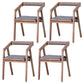 Modern Open Back Arm Chair Upholstered Matte Finish Dining Chair Walnut 4 Piece Set Clearhalo ' kitchen&dining_furn' 'Dining Chairs' 'Dining Tables & Seating' 'dining_chair' 'furn' 'furn_dining_chair' 'Furniture' 'furniture_dining_chair' 'Kitchen & Dining Furniture' 'kitchen' 4640849