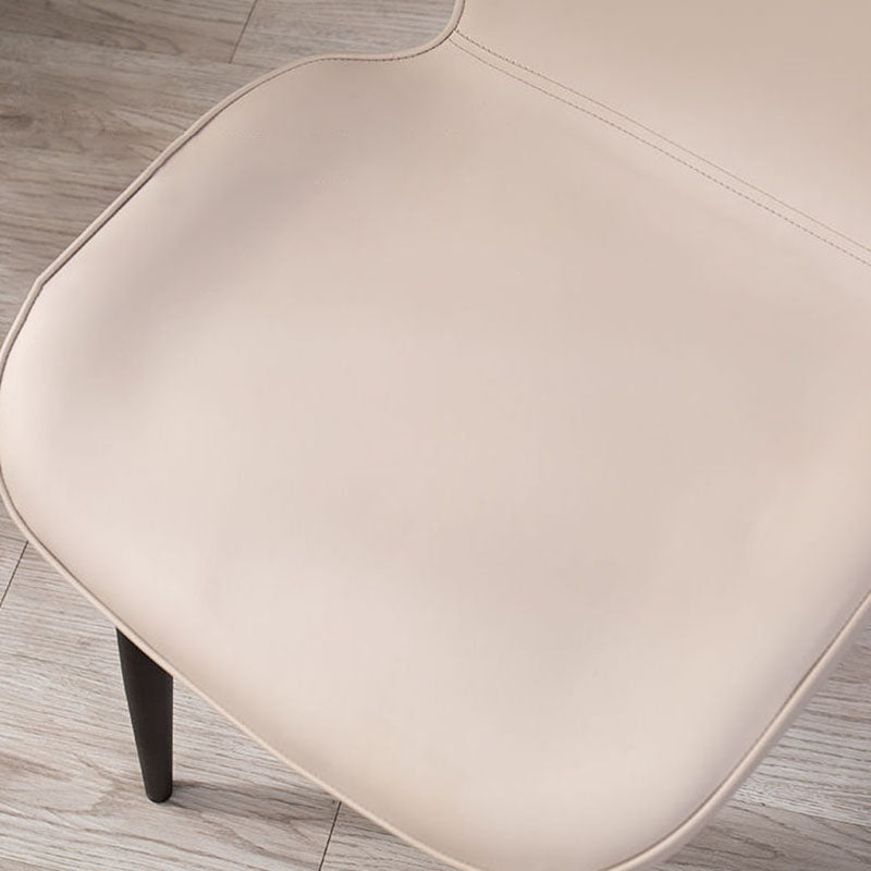 Modern Chair Solid Back Dining Armless Chairs with Metal Legs for Kitchen Clearhalo ' kitchen&dining_furn' 'Dining Chairs' 'Dining Tables & Seating' 'dining_chair' 'furn' 'furn_dining_chair' 'Furniture' 'furniture_dining_chair' 'Kitchen & Dining Furniture' 'kitchen' 4640870