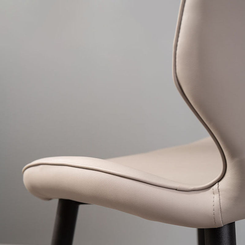 Modern Chair Solid Back Dining Armless Chairs with Metal Legs for Kitchen Clearhalo ' kitchen&dining_furn' 'Dining Chairs' 'Dining Tables & Seating' 'dining_chair' 'furn' 'furn_dining_chair' 'Furniture' 'furniture_dining_chair' 'Kitchen & Dining Furniture' 'kitchen' 4640871