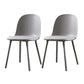 Scandinavian Plastic Dining Armless Chair Solid Back Chair for Home Light Gray 2 Piece Set Clearhalo ' kitchen&dining_furn' 'Dining Chairs' 'Dining Tables & Seating' 'dining_chair' 'furn' 'furn_dining_chair' 'Furniture' 'furniture_dining_chair' 'Kitchen & Dining Furniture' 'kitchen' 4640880