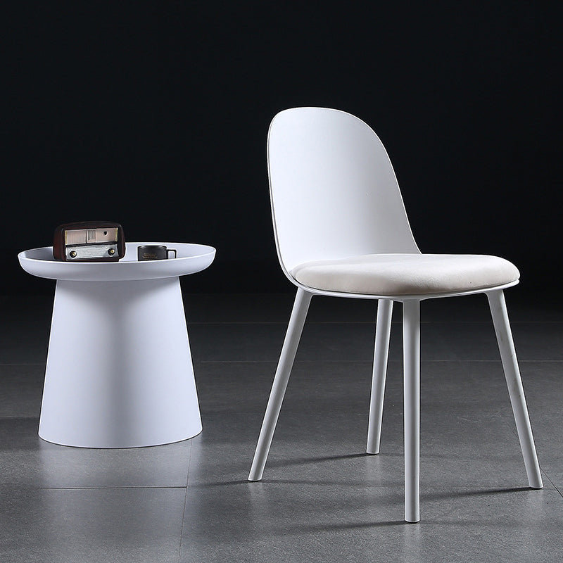 Scandinavian Plastic Dining Armless Chair Solid Back Chair for Home Clearhalo ' kitchen&dining_furn' 'Dining Chairs' 'Dining Tables & Seating' 'dining_chair' 'furn' 'furn_dining_chair' 'Furniture' 'furniture_dining_chair' 'Kitchen & Dining Furniture' 'kitchen' 4640882