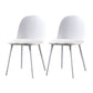 Scandinavian Plastic Dining Armless Chair Solid Back Chair for Home White 2 Piece Set Clearhalo ' kitchen&dining_furn' 'Dining Chairs' 'Dining Tables & Seating' 'dining_chair' 'furn' 'furn_dining_chair' 'Furniture' 'furniture_dining_chair' 'Kitchen & Dining Furniture' 'kitchen' 4640883
