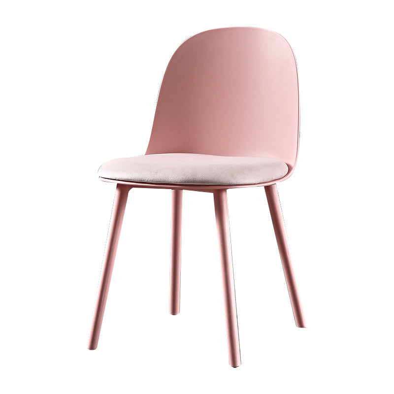 Scandinavian Plastic Dining Armless Chair Solid Back Chair for Home Clearhalo ' kitchen&dining_furn' 'Dining Chairs' 'Dining Tables & Seating' 'dining_chair' 'furn' 'furn_dining_chair' 'Furniture' 'furniture_dining_chair' 'Kitchen & Dining Furniture' 'kitchen' 4640884